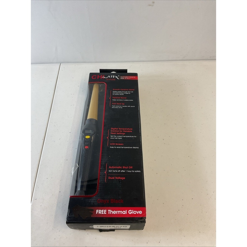 New Open Box CHI Air Texture Tourmaline Ceramic Styler Curling Iron 1/2" - 1"